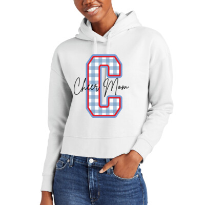 District Crop Fleece Hoodie - Cheer Mom Thumbnail