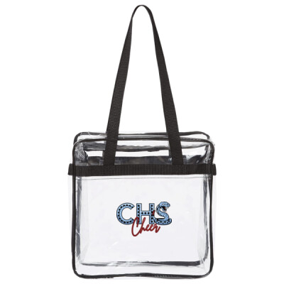 Clear Tote w/zipper top - printed CHS Cheer decal Thumbnail